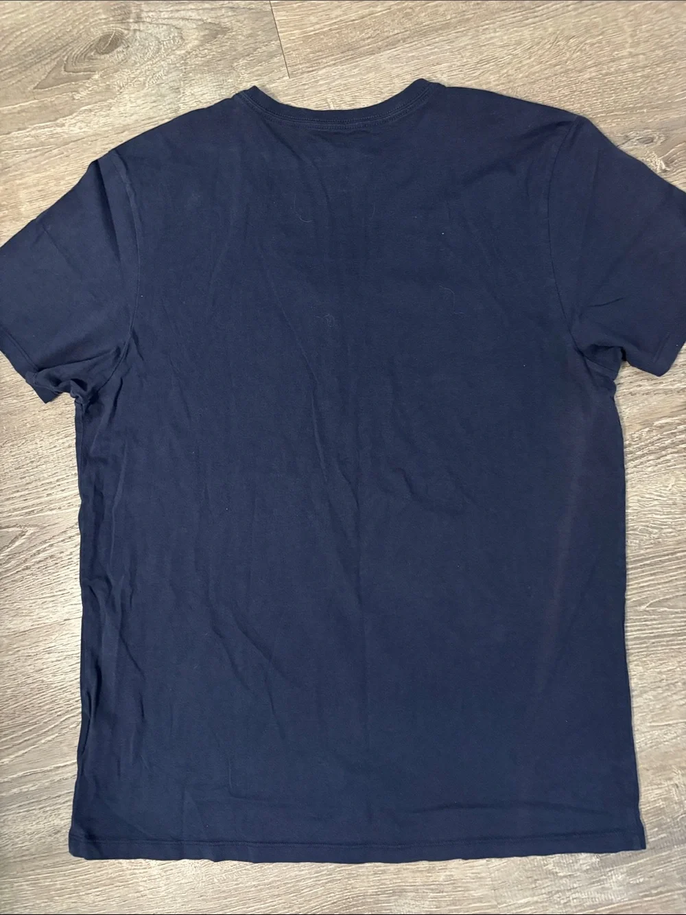 True Religion Men's Navy Blue V-Neck T-Shirt Large 100% Cotton
